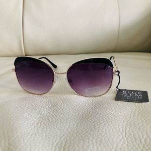 Blue Gem Gold Frame Chic Sunnies Sunglasses Ladies